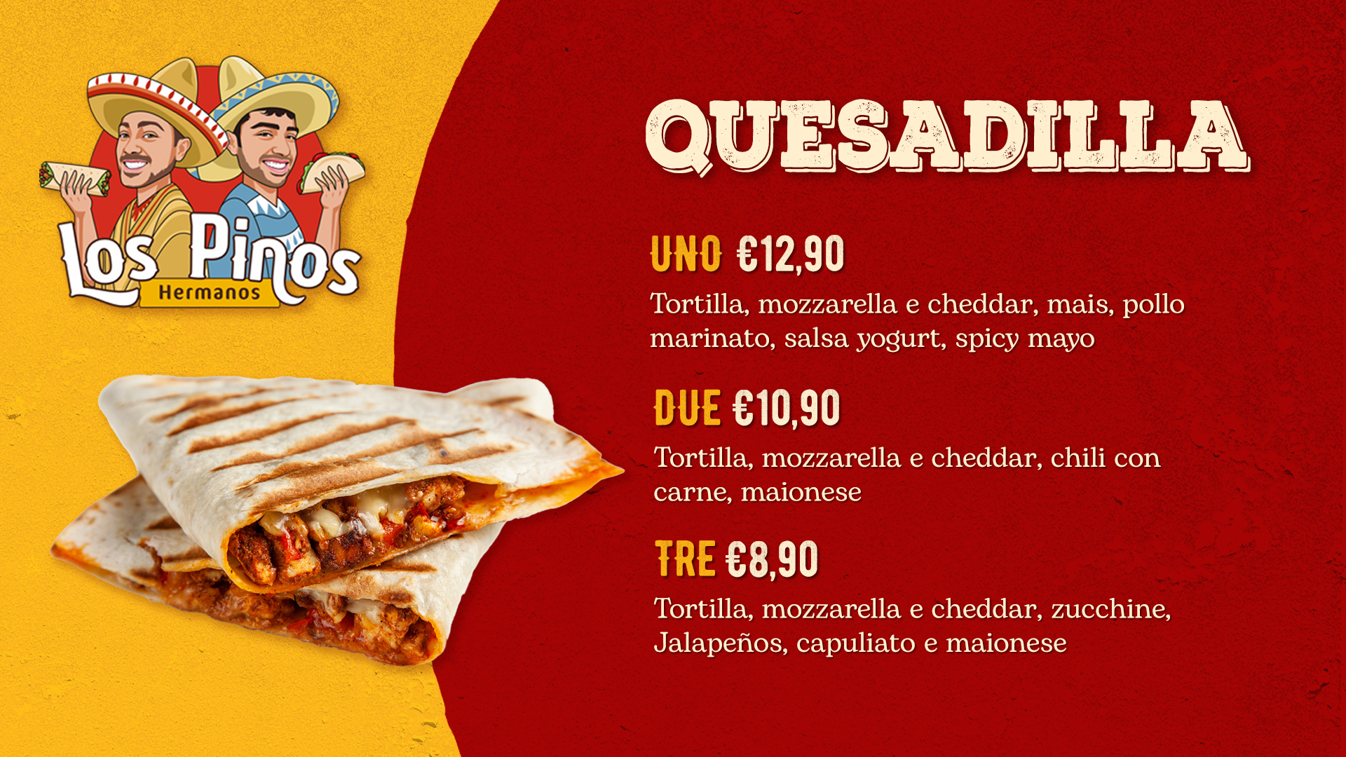 Quesadillas Orizzontale